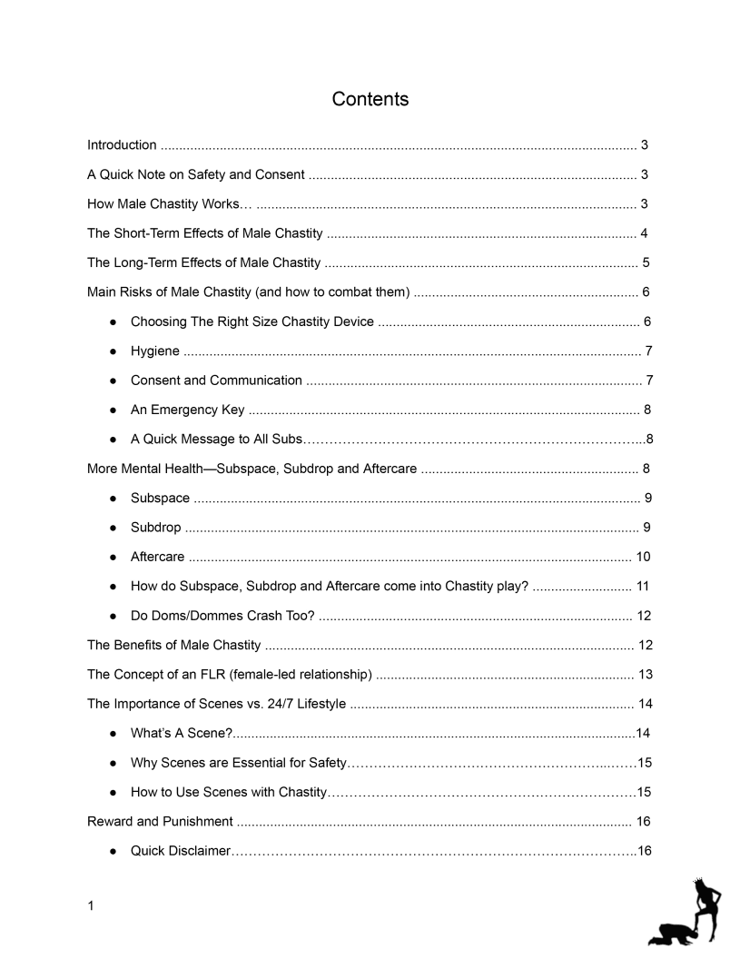The Devoted Submissive (Contents Pg. 1)