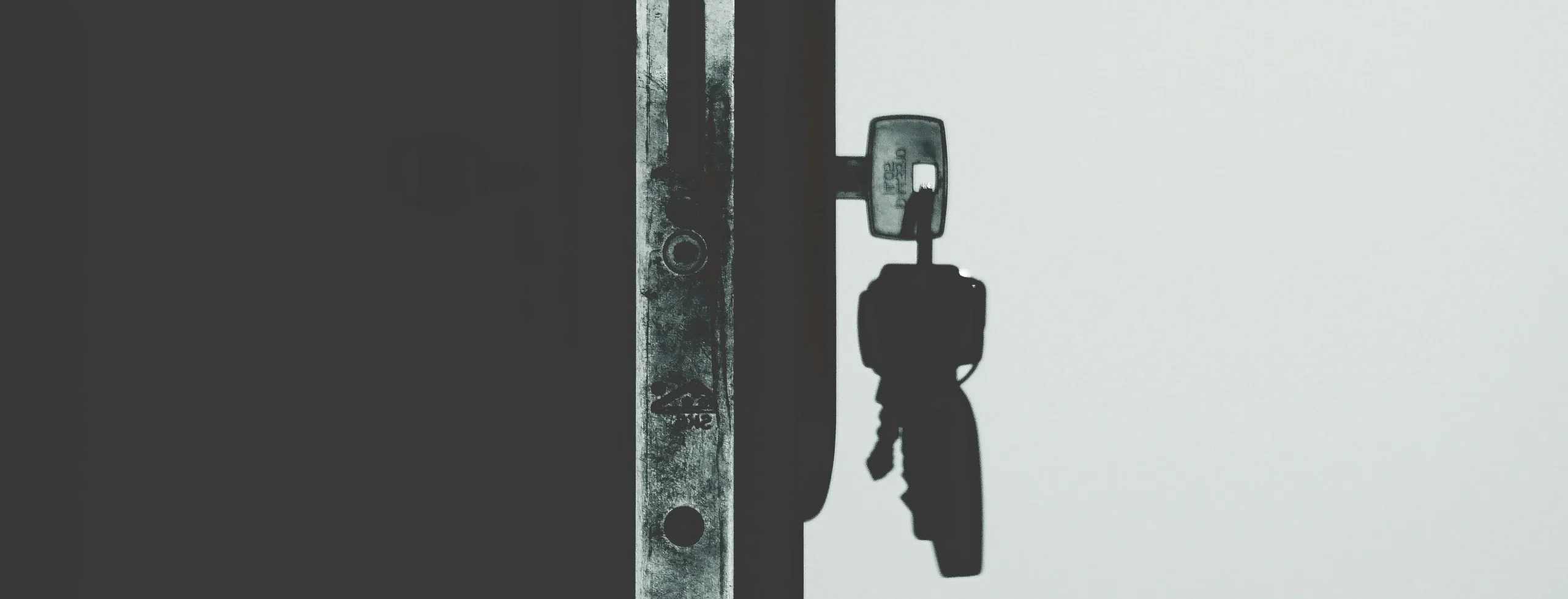 Locked door keyhole
